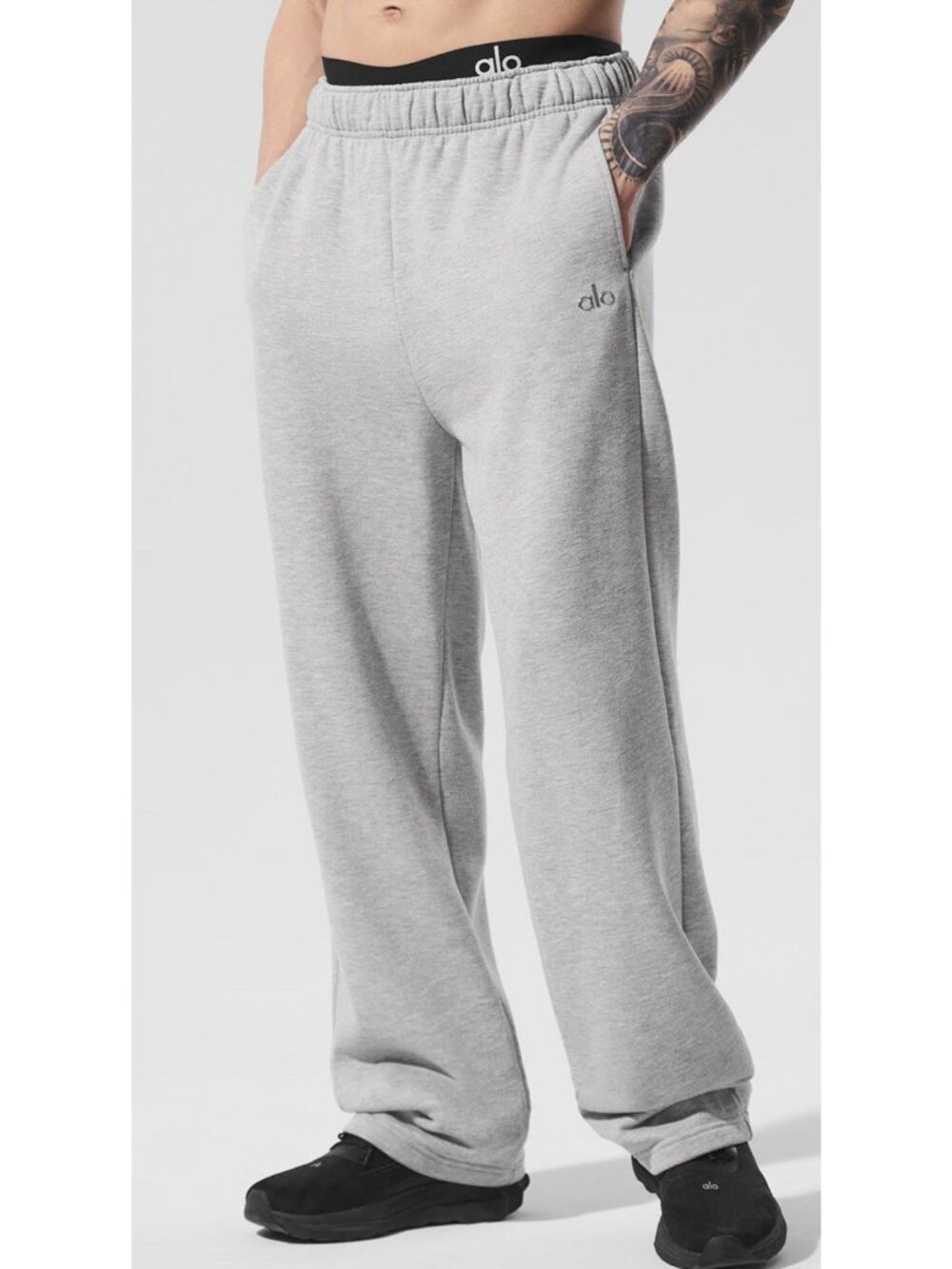 NEW ALO Accolade Straight Leg Sweatpants Grey Unisex Pockets Size Large O
